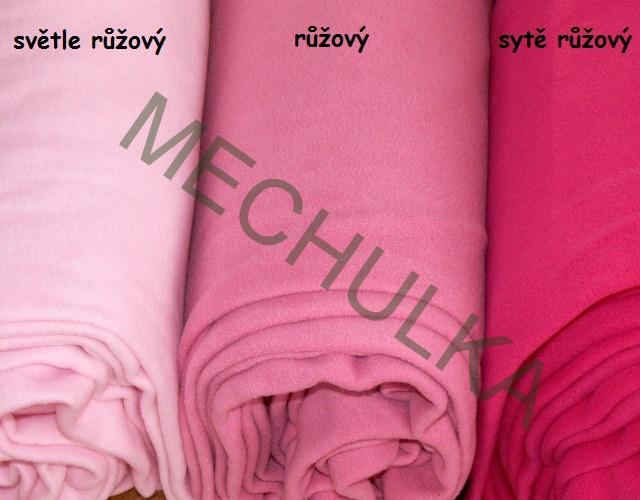 MicroFleece Antipeeling světle růžový - ZBYTEK 0,29 m - metráž - VÝPRODEJ
