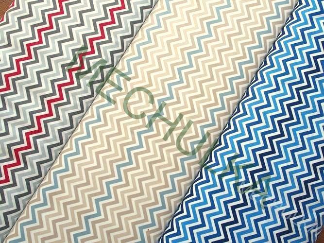 Chevron modrý / cik-cak proužek - ZBYTEK 0,8 m - bavlna - VÝPRODEJ