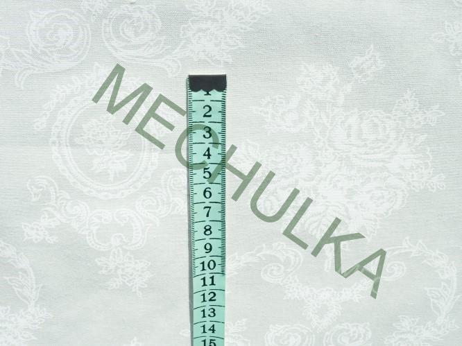 Bílý zámecký květinový ornament - ZBYTEK 1,07 m - bílá - bavlna - VÝPRODEJ