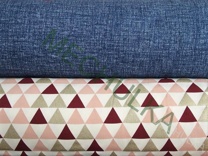 Bavln. úplet teplákovina elast - ZBYTEK 0,5 m - Jeans tmavě modrý - VÝPRODEJ