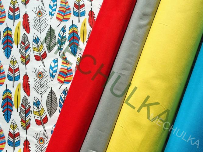 Indiánská pírka / peříčka barevná - ZBYTEK 0,6 m - bílá - bavlna - VÝPRODEJ