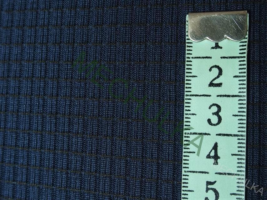 Tmavě modrá thermo antibakteriální - ZBYTEK 0,22 m tričkovina mřížka jednobarevný úplet, látka metráž - VÝPRODEJ