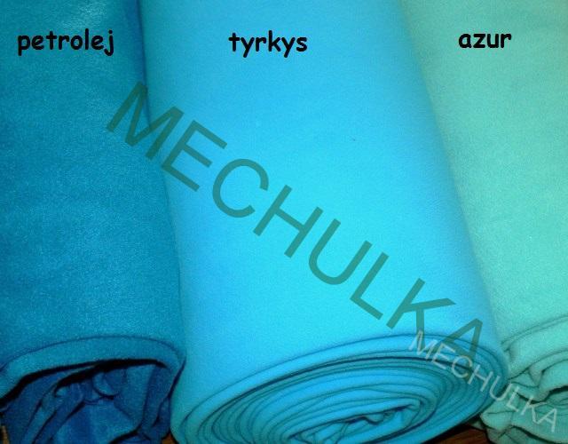 Micro fleece antipeeling - ZBYTEK 0,77 m - Tyrkysově zelený, metráž látka polarfleece - VÝPRODEJ