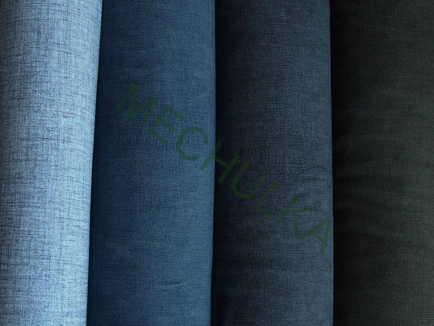 Jeans tmavě modrý - ZBYTEK 0,25 m - elastická teplákovina nepočesaná, potištěný bavlněný úplet, látka metráž - VÝPRODEJ