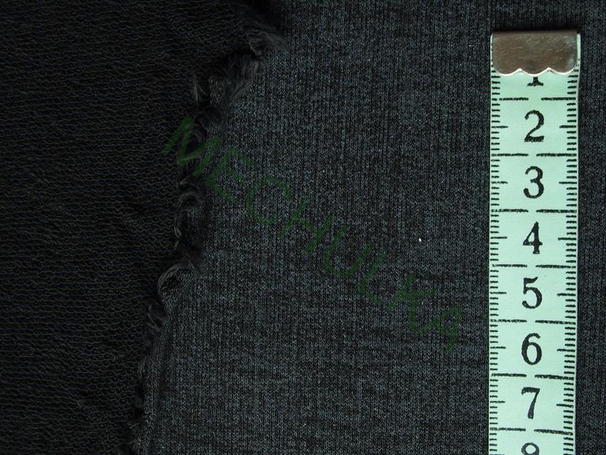 Jeans černý - ZBYTEK 0,92 m - elastická teplákovina nepočesaná, potištěný bavlněný úplet, látka metráž - VÝPRODEJ