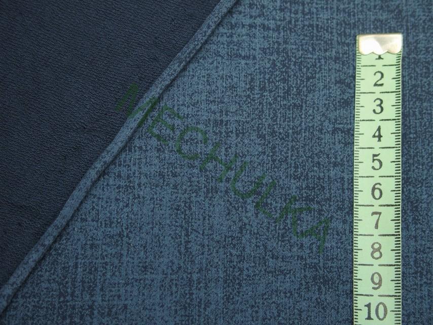 Jeans šedo-modrý - ZBYTEK 0,26 m - elastická teplákovina nepočesaná, potištěný bavlněný úplet, látka metráž