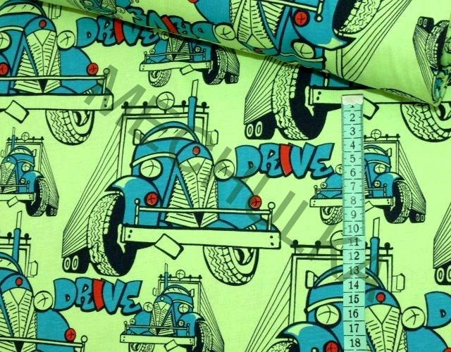 Úplet - jednolícní látka - ZBYTEK 0,36 m - Drive nákladní auto - VÝPROD