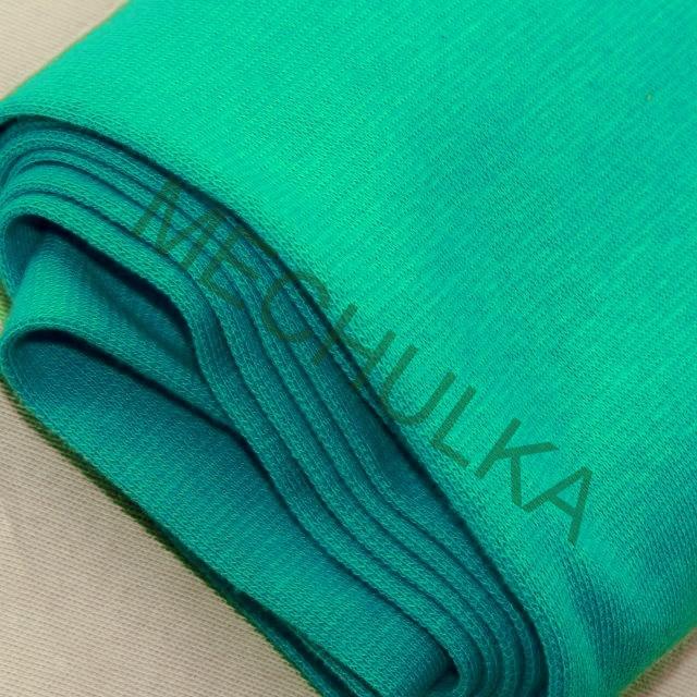 Bavlněný elastický patent, náplet - ZBYTEK 0,25 m - tyrkys. zelený - VÝPRODEJ