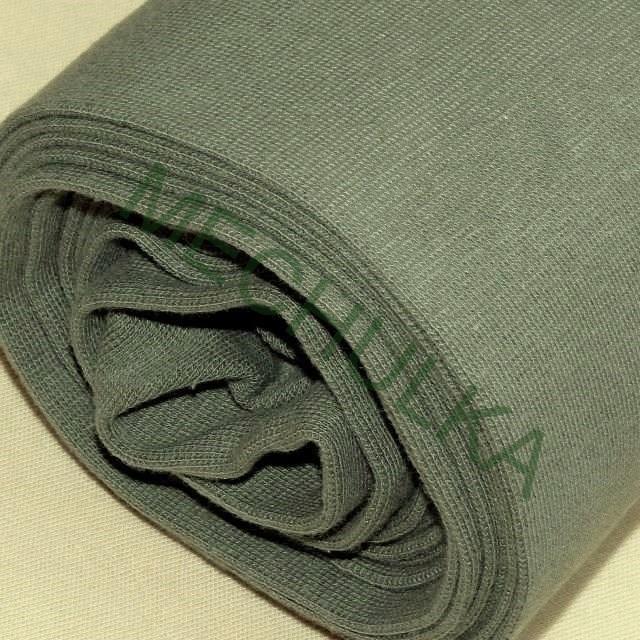 Bavlněný elastický patent, náplet - ZBYTEK S KAZEM 0,22 m - khaki zelený - VÝPRODEJ