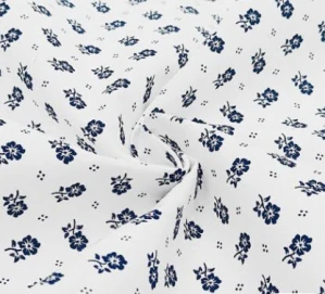 Květiny na bílé - Bavlněné plátno