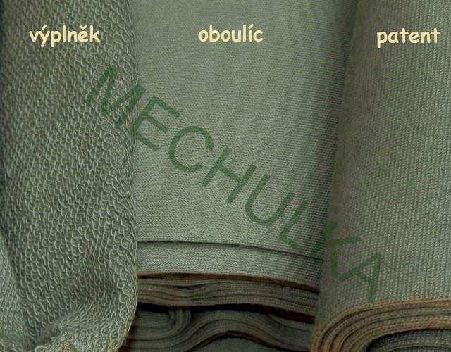 Bavlněný úplet - oboulícní metráž ZBYTEK 0,67 m - khaki zelený - VÝPRODEJ