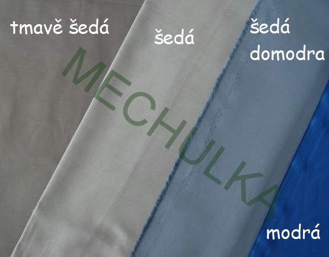 Šedá látka domodra - ZBYTEK 0,7 m - plátno - bavlna - VÝPRODEJ