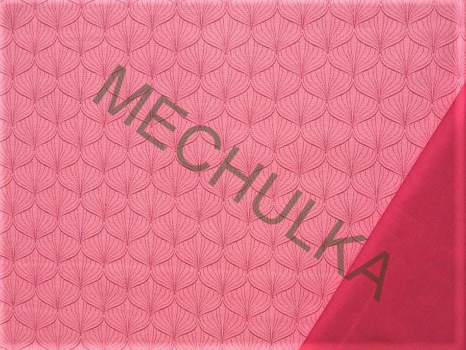 Bavlněné plátno Cibule, cibulky malinové, růžová látka metráž