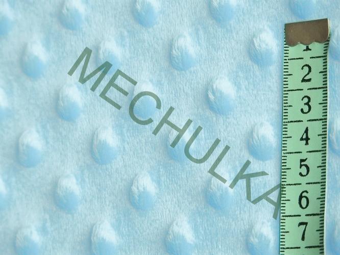 Minky s vytlačenými puntíky Tmavě šedé, metráž látka jemný fleece s tečkami