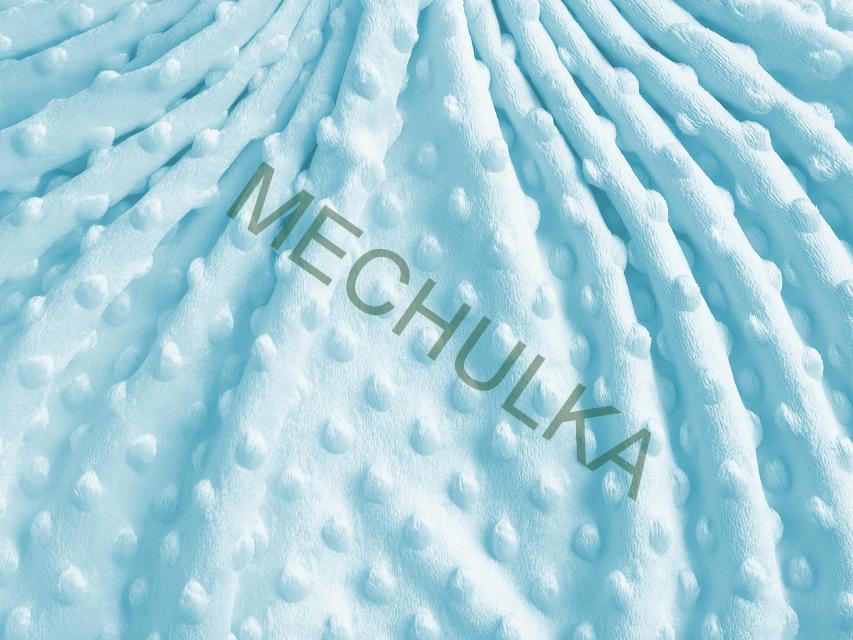 Minky s vytlačenými puntíky Tmavě šedé, metráž látka jemný fleece s tečkami