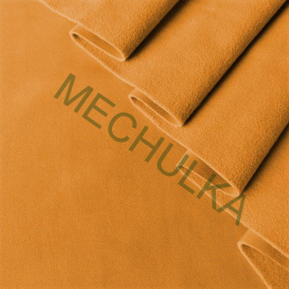 Softshell zimní Oranžová hořčice, nepromokavá látka, hřejivá outdoorová metráž